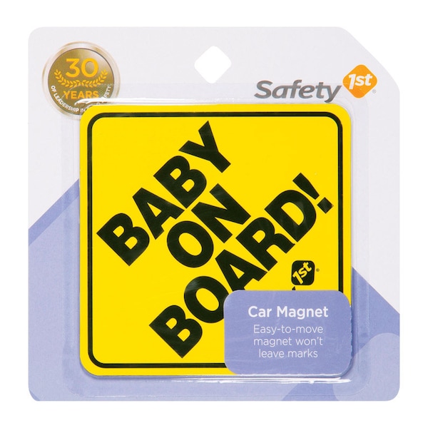 Safety 1St Safety 1st Yellow Plastic Baby On Board Magnet 1 pk 48800 - main